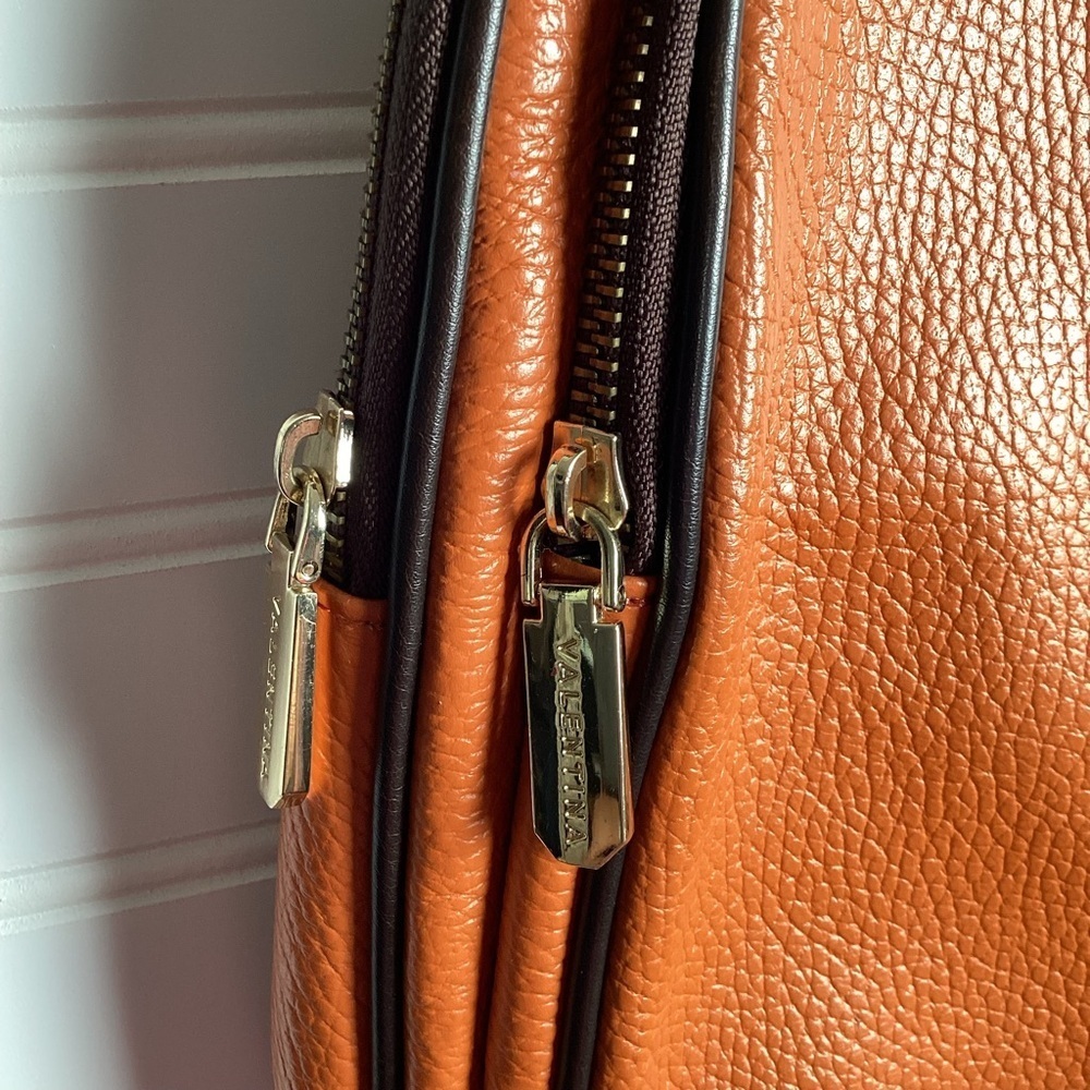 Valentina Backpack converter Purse BrownWith Black Trim Excellent Condition - Picture 6 of 14